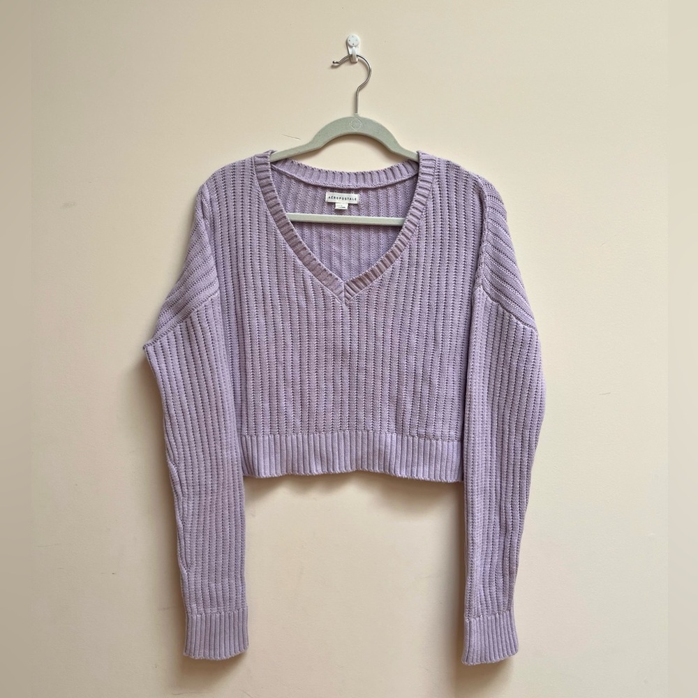 aeropostale cropped knit sweater